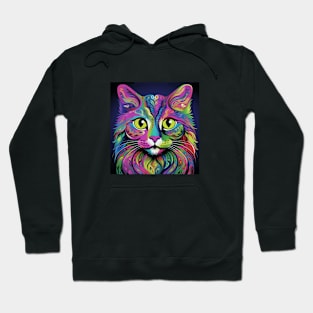 Beautiful bright illustration of a cat. Art cat, beautiful bright illustration. Hoodie